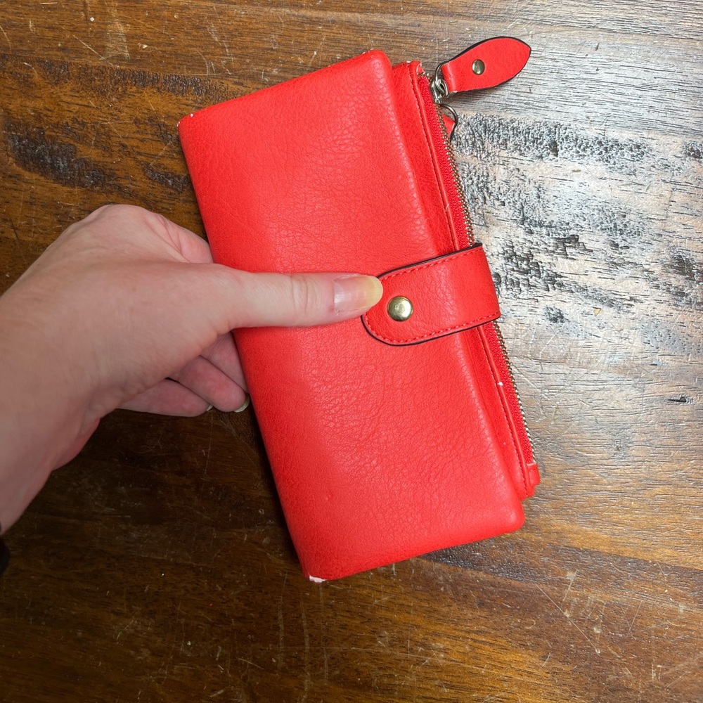 Red Leather Women's Wallet